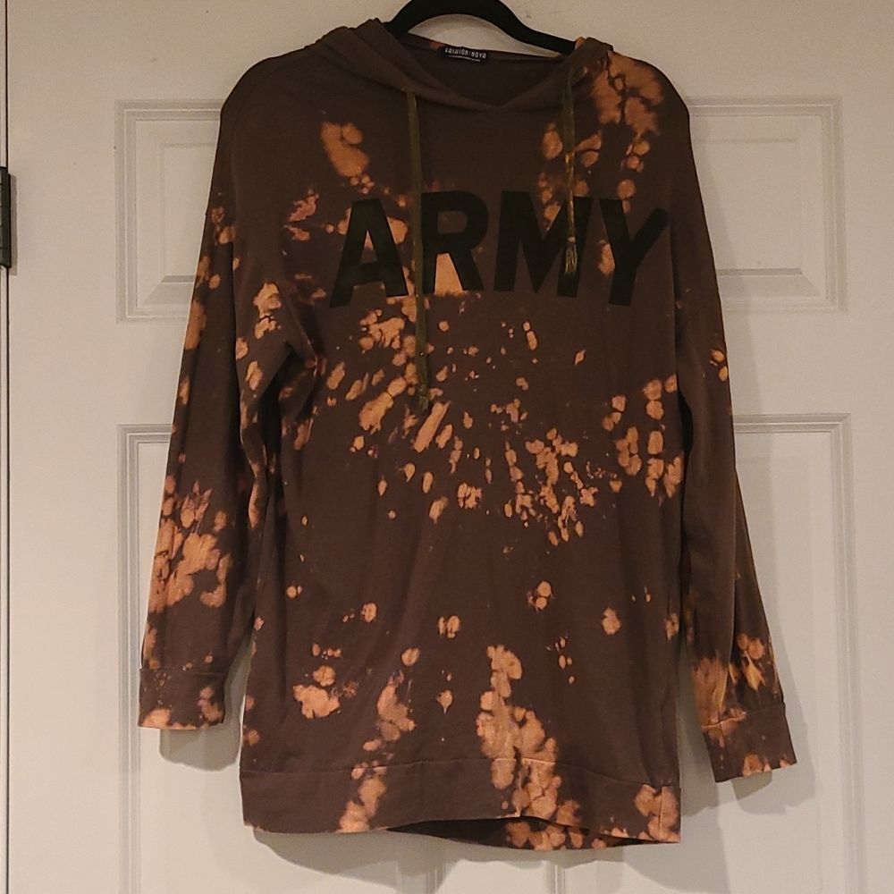Fashion Nova Bleach style army pullover hoodie XS